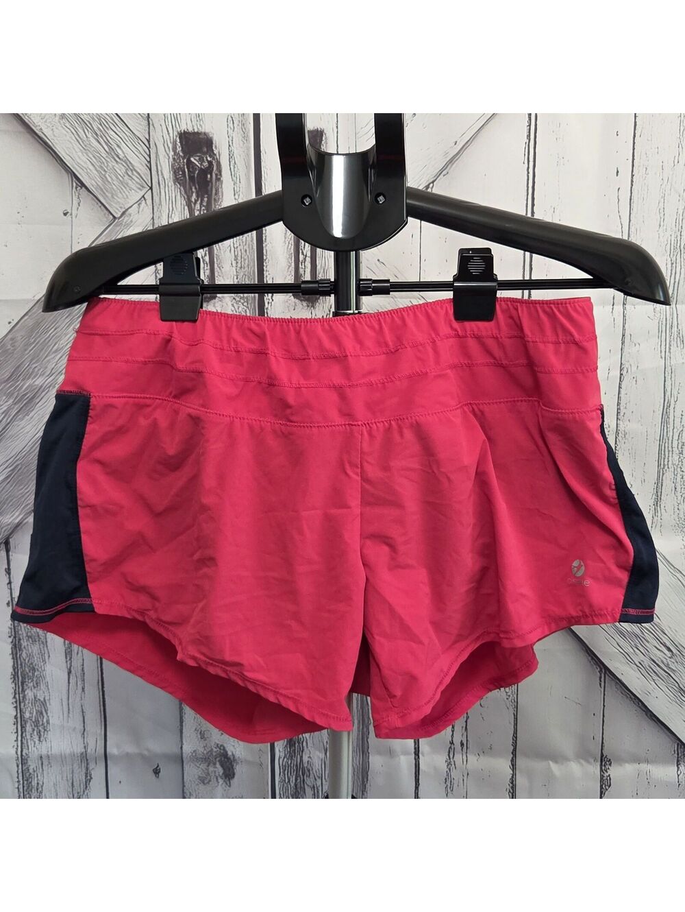 Oiselle Toolbelt Roga Running Shorts Pink Navy Size 10
